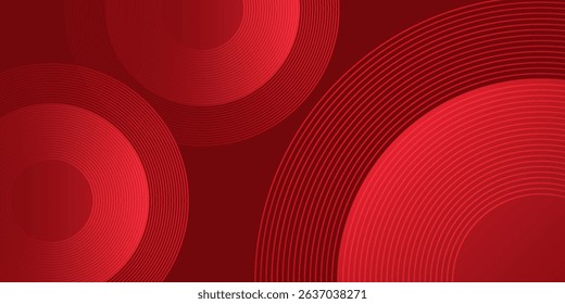Modern red abstract circle background with dynamic shapes composition abstract modern