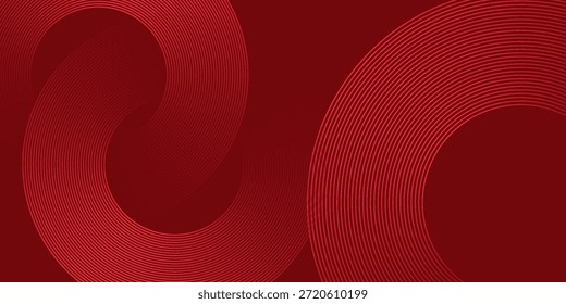Fondo abstracto rojo moderno del círculo con la composición dinámica de las Formas