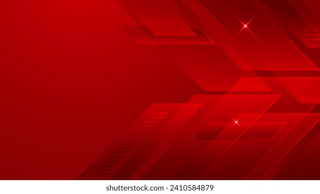 Moderno fondo rojo abstracto de tecnología futurista. Resumen de la tecnología de patrones de líneas en el fondo de gradientes rojos. Plantilla web de fondo de presentación de patrones de diseño gráfico abstracto de vectores.