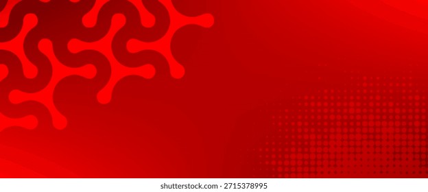 Fondo de Vector abstracto rojo moderno con Formas de manchas orgánicas y puntos de semitono, creando una composición audaz y dinámica adecuada para la marca, carteles y diseños digitales.