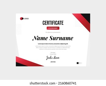 Modern Red Agency Certificate Template