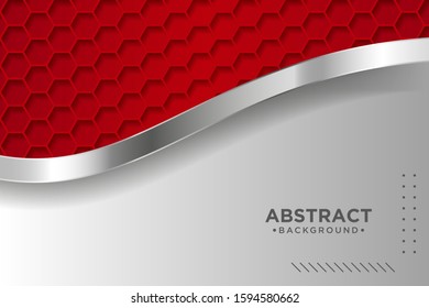 Modern red background with 3D Overlap layers effect. Graphic design elements.