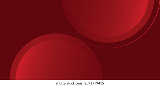 Modern red background with circles. Applicable for gift card illustration abstract modern