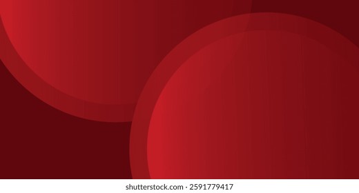 Modern red background with circles. Applicable for gift card illustration