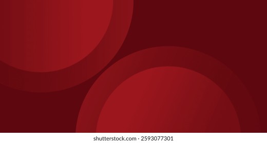 Modern red background with circles. Applicable for gift card vector illustration