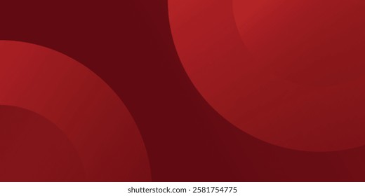 Modern red background with circles line. Applicable for gift card design modern art