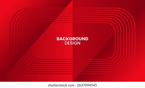 Modern red background design. Modern simple red geometric background. Minimal shapes. Suit for booklet, brochure, banner, poster, website, flyer, cover, corporate, backdrop. Vector illustration
