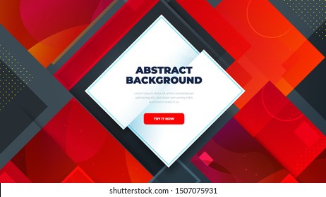 Modern Red Background, great design for any purposes. Abstract vector illustration. Business concept. Red brochure, flyer or web site landing design template. Geometric pattern. Abstract background.
