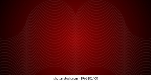 Fondo rojo moderno con onda de línea