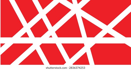 Modern red background vector design with dynamic white criscrossing lines