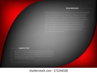 Modern red background vector dimension 3d overlap graphic message board for text and message design frame line shadow for modern web design