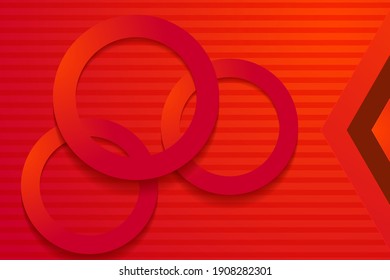Modernos fondos rojos. Fondo de capas de solapamiento de color 3d.