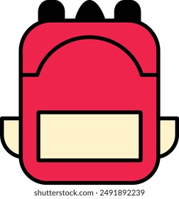 Mochila roja moderna con un diseño elegante y correas ajustables para la comodidad diaria