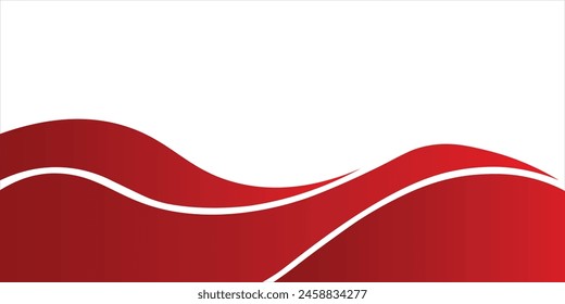 Modern red banner background. Graphic design banner pattern background template with dynamic wave shapes.