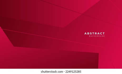 Modern red banner geometric shapes corporate abstract technology background. Vector abstract graphic design banner pattern presentation background web template.