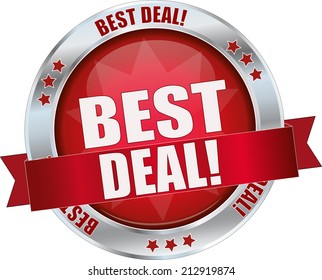 Modern Red Best Deal Sign