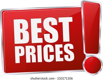 modern red best prices sign