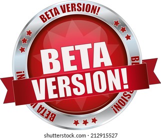 Modern Red Beta Version Sign