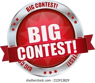 modern red big contest sign