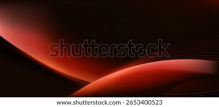 Modern Red and Black Abstract Wave Background with Glowing Lines