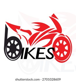 Modern Red und Black Motorrad Logo Design - Geschwindigkeit und Rennkonzept