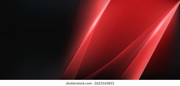 Modern red black polygon abstract elegant background vector illustration