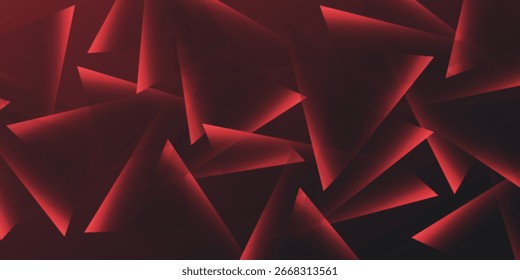 Rojo moderno con fondo elegante de polígono negro para el arte moderno abstracto actual simple