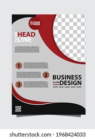 modern red and black poster flyer pamphlet brochure cover design layout space for photo background, vector illustration template in A4 size. Vector flyer template design. For business, corporate