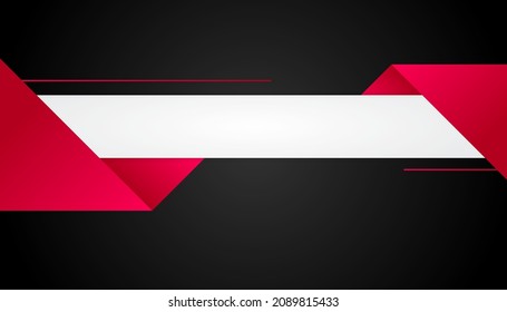Modern red black white abstract presentation background with corporate concept