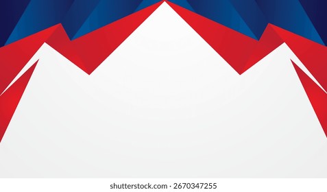 Modern red blue geometric background design