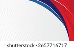 Modern red and blue gradient curved shape on white background