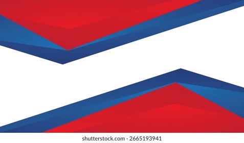 Fondo geométrico azul rojo moderno del elemento del marco superior e inferior