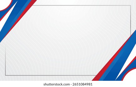 Modern red and blue waves on white background design for certificate