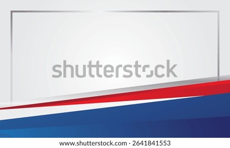 Modern red blue white abstract background for certificate