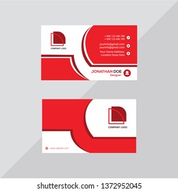 Modern Red Business Card Template