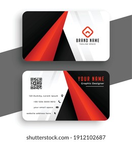 modern red business card for your brand