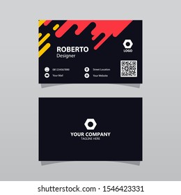 Modern Red Bussines Card Template. Elegant Element Composition Design With Clean Concept.