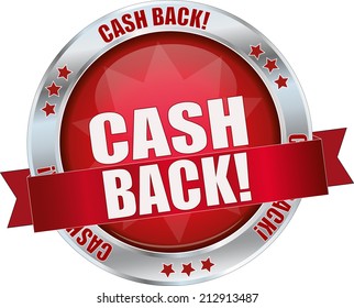 modern red cash back sign