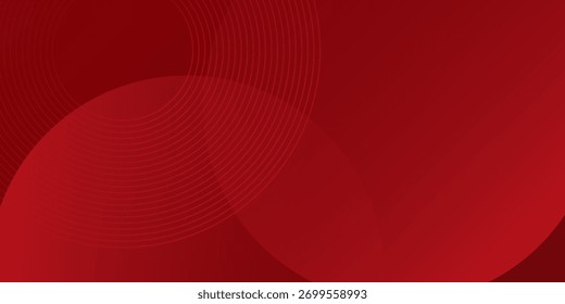 Modern red circle background with dynamic shapes composition vector abstract simple modern