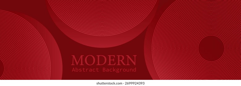 Fondo rojo moderno del círculo con el Vector abstracto dinámico de la composición de las Formas. diseño simple, Web