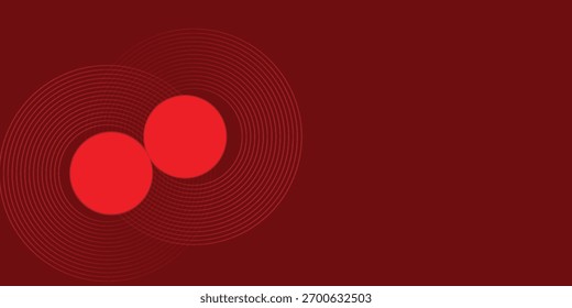 Modern red circle background with dynamic shapes composition vector