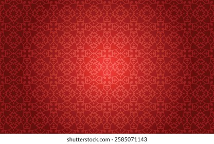 Modern red Classic Pattern Illustration, Symmetrical Floral Geometry vector