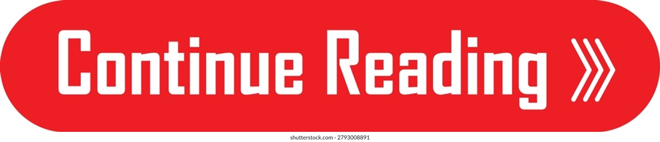 Modern red color continue reading button design for website and blog