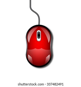 red computer mouse png