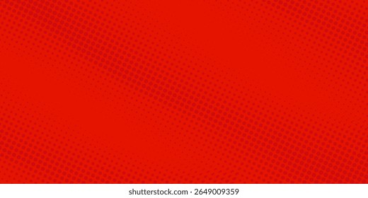 Modern red and crimson pop art background with halftone dots in comic style, vector illustration eps10