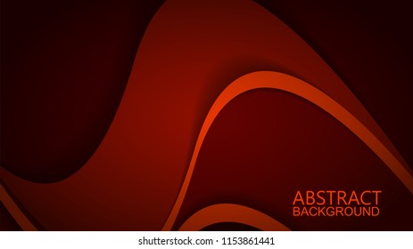 Modern Red Curve Vector Background 