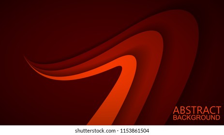 Modern Red Curve Vector Background 