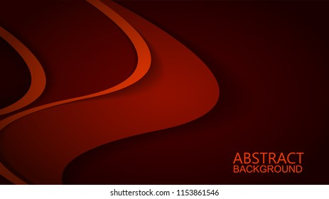 Modern Red Curve Vector Background 