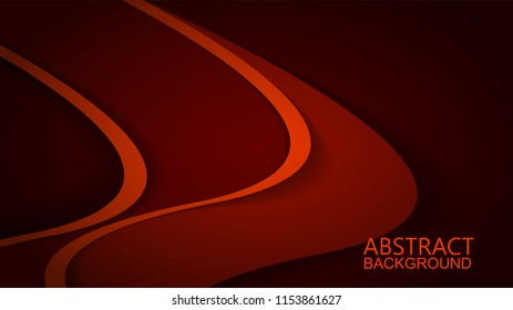 Modern Red Curve Vector Background 