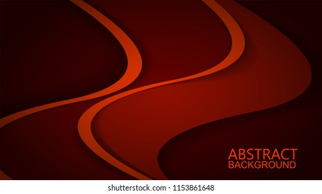 Modern Red Curve Vector Background 